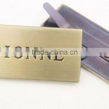 High quality custom metal plates for handbags