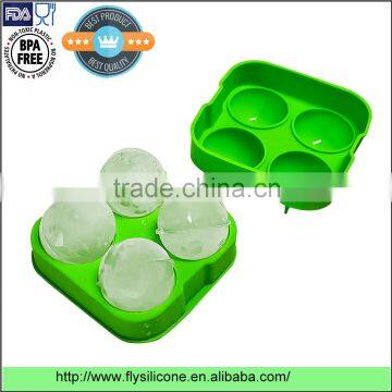 OEM Factory Price Novelty Silicone Ice Sphere Mold With 4*6.5cm Ball Capacity