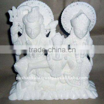 White Marble Shiva Parvati Statues