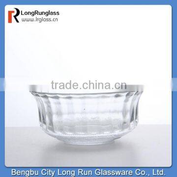 LongRun 6oz new design carved pattern clear glass bowl