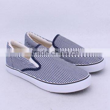 cheap price striped canvas upper men sneakers comfort slip on man casual canvas shoe vulcanized shoes
