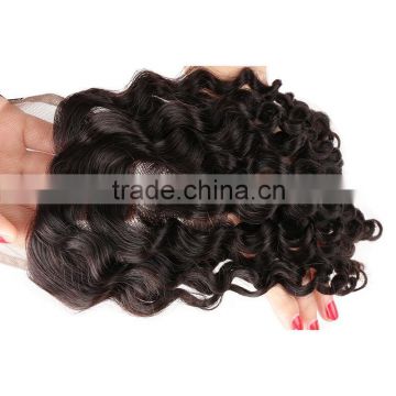 7A Cheap Curly Lace Closure Bleached Knots Brazilian Virgin Deep Curly Human Hair Closure Free Middle 3 Part,Lace Front Closure