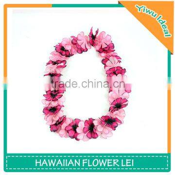 Party Favor Pink Silk Flower Hawaiian Graduation Leis