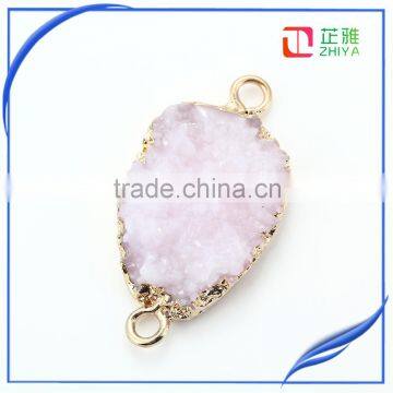 factory cheap wholesale resin druzy stone pendant jewelry