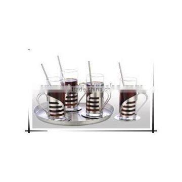 13pcs stainless steel coffee tea cup set