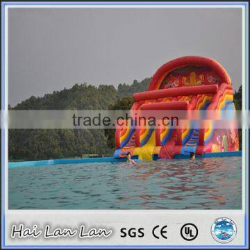 2015 china wholes children inflatable pool with slide for children