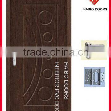 PVC veneer interior wooden cheap doors for house (HB-8127)