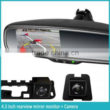 TFT color car digital LED display monitor , compass and temperature rearview mirror monitor with special bracket