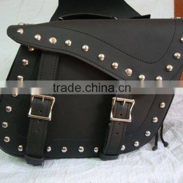 PU MOTORBIKE SADDLE BAGS WITH STUDS