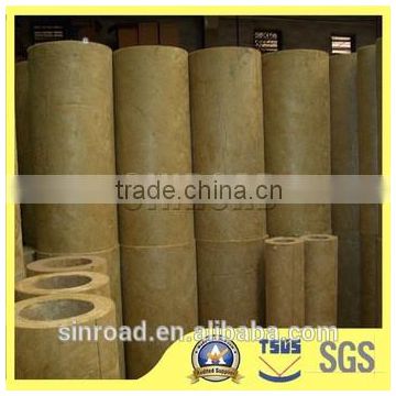 Low Price Heat Insulation Rockwool Pipe / Tube 150kg/m3