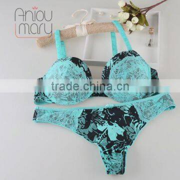 Ladies new arrival sexy bra&panty sets ladies thong underwear lingerie set