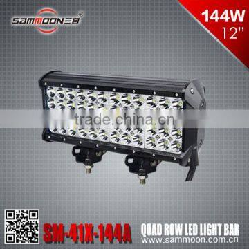 2013 newest high quality 7" 144w Quad-row LED Light Bar SM-41X-144A