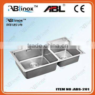 stainless steel stainless steel double bowl kitchen sink with stainless steel draining board