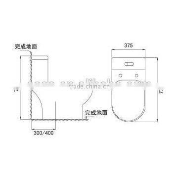 Modern Design Toilet TC--38703 photo-2