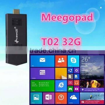 MEEGOPAD T02 Win 8.1 Mini PC TV stick Quad-Core Atom Z3735F TV Box Player 32G 2GB RAM