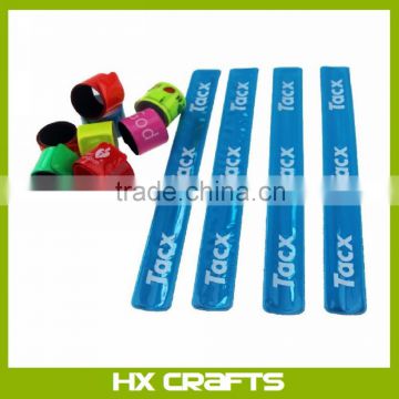 Top quality LOGO colorful printed customized reflective slap bracelet,slap band.snap bracelet,PVC slap bracelet