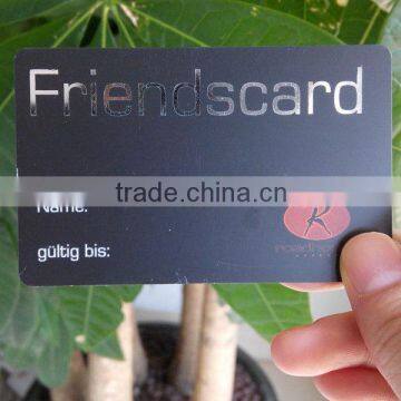 Silk Printing Frosted Finish PVC Friendship Shopping Card