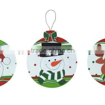 Wooden christmas hanging ornament santa claus / snowman/elk with advent calendar xmas hanger for family decorative on wall