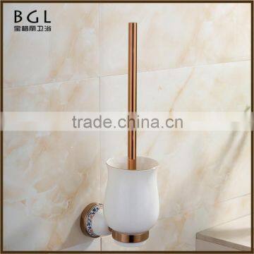 11750-brg high demand products zinc alloy gold bathroom accessory toilet brush holder