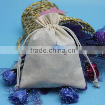 Small Cotton Pouch Bag With Drawstring For Jewelry Packing