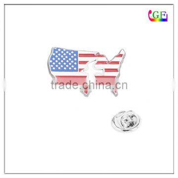 USA map dove LAPEL PIN brooch