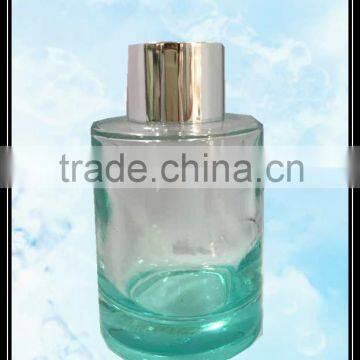 Green Transparent Glass Spray Empty Aroma Bottle