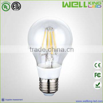 60*108mm 6W 360 Degree E27/E26 Based Dimmable Led Filament Bulb With UL DLC CE Approved