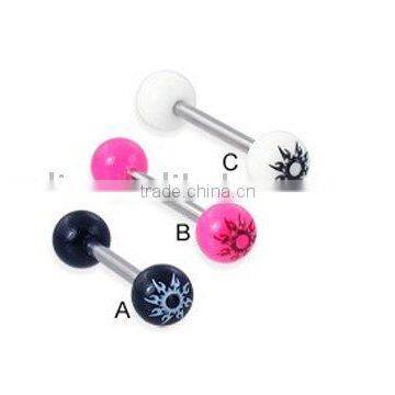 The latest acrylic tongue barbells body piercing jewelry