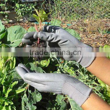 13 gauge nylon nitrile coated garden gloves