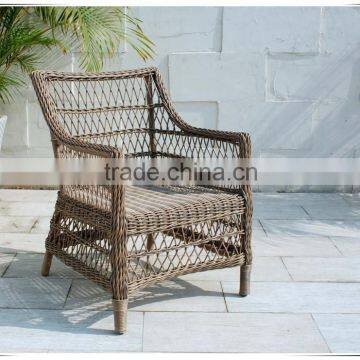 Natural Handmade Rattan Wicker Set: 2 Lounge Arm Chairs With Cushions and Table photo-3