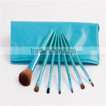 Cheapest 7 pcs natural cosmetic brush set / makeup brush set wooden brushes