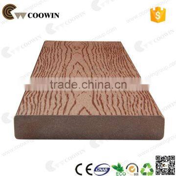 Non-slip solid wpc outdoor decking floor covering