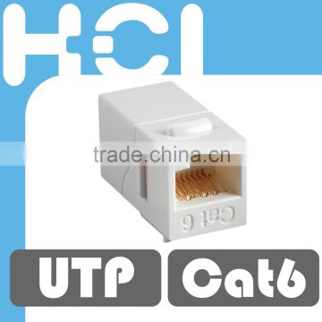 Taiwan Supplier RJ45 Cat6 180 Degree Unshielded UTP Straight Keystone Coupler