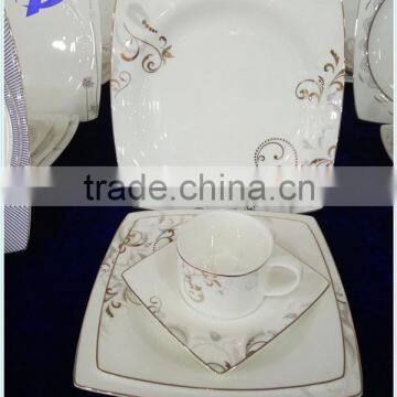 bone china square dinner sets for 6 people