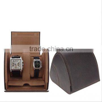 Chinese factories wholesale custom high-grade leather watch box, brown beautiful gift box