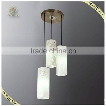 Hot Sale Modern Dining Room Glass Hanging Pendant Light 3 White Pendant Lamp, Decorative Pendant Lighting Fixture