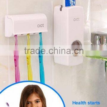 Toothpaste Dispenser Wall Mounted Automatic Toothpaste Squeezer Toilet Brush Holder Hands Free Dust-proof Toothpaste Squeezer photo-4