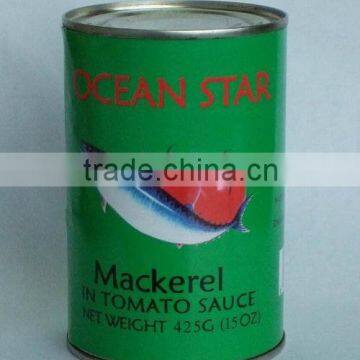 mackerel fish in round tall tin