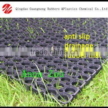 interlocking rubber hollow mat anti slip grass rubber mat