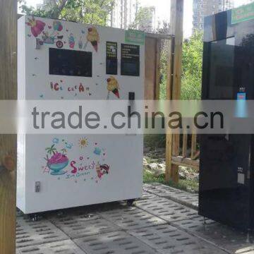 Coin operated ice cream vending machine