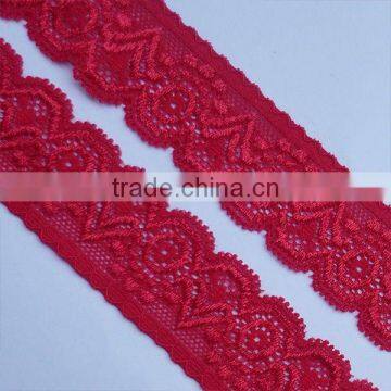 Jacquard allover elastic lace fabric wide lace