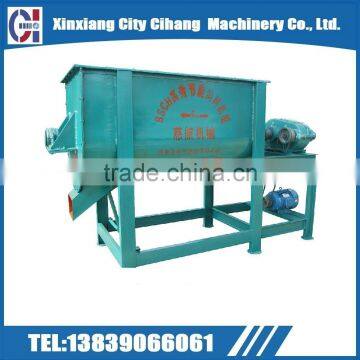 Horizontal screw pig feed mixing machine