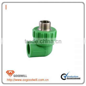 20MM- 110MM Green color PPR Pipe Male Thread Elbow