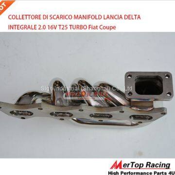 Mertop Race Full SS304 T25 TURBO FLANGE 38mm OD COLLETTORE DI SCARICO MANIFOLD FOR LANCIA DELTA INTEGRALE 2.0 16V Fiat photo-5