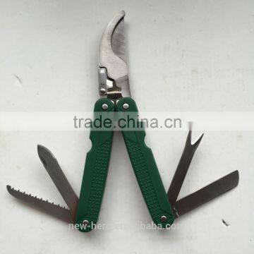 5 IN 1 MULTI GARDEN TOOLS PRUNING SNIPPER TRIMMER BUSHES GARDENING WITH POUCH photo-2