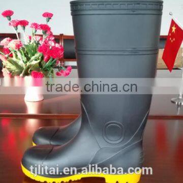Classical Wellington Boots With Black Yellow ,safety Boots,pvc Shoes photo-3