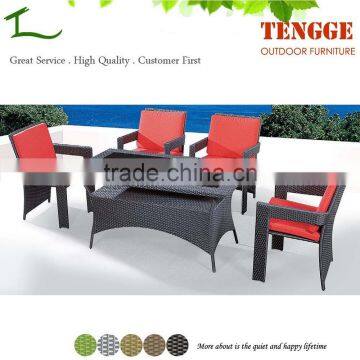 YH-5002 Foshan rattan rectangle dining table and armchair