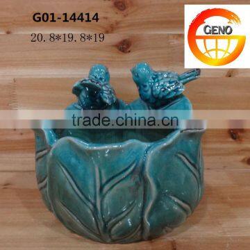 Small Round Ceramic Flower Vase for Table Decor photo-2