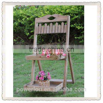 Country shabby chic style MDF wooden color garden plant stand