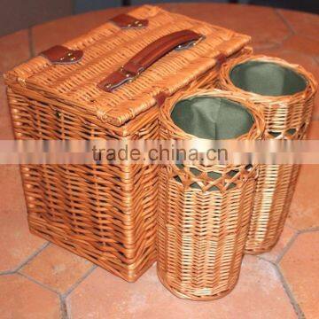 wholesale empty large wicker wine basket for picnic